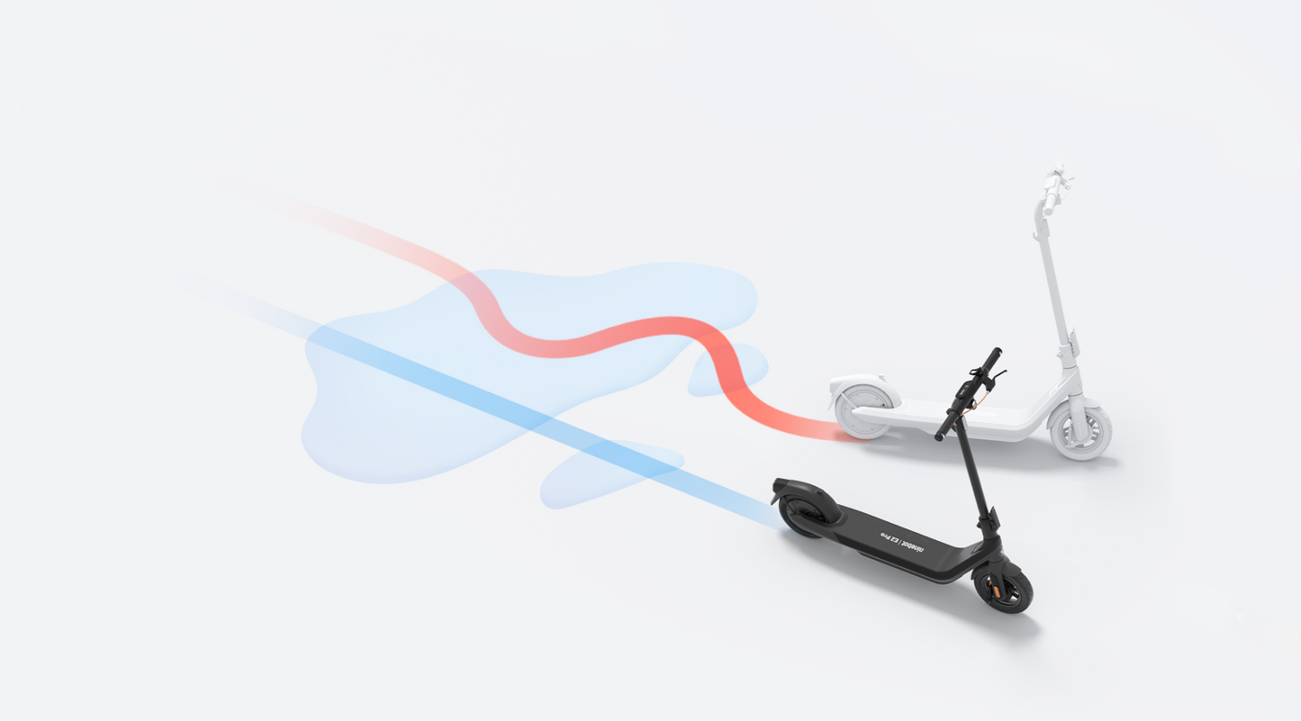 Xiaomi Ninebot E2 Pro E-Scooter - Extended Range, Fast Fold, 10" Tires, Headlight - Adult